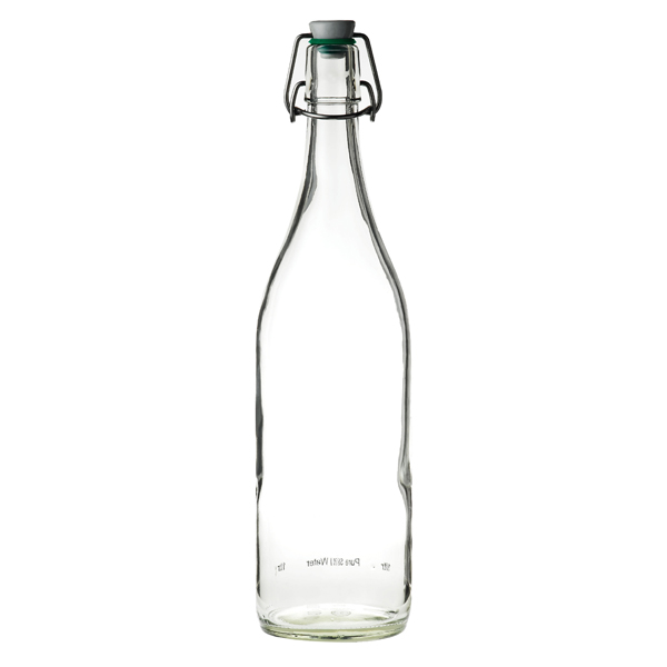 1l (35oz) Ceramic Flip Top Bottle Green