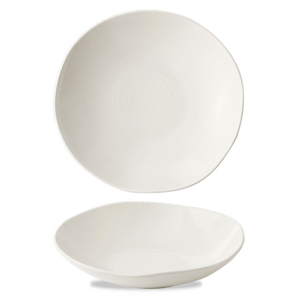 25cm Envisage Natural Coupe Bowl White