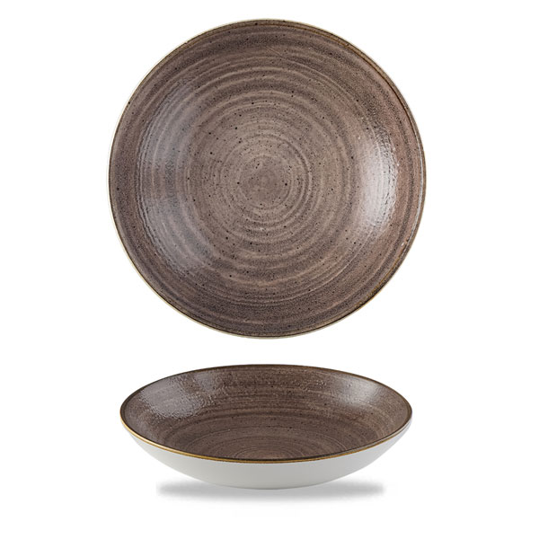 18.2cm Stonecast Raw Coupe Bowl Brown