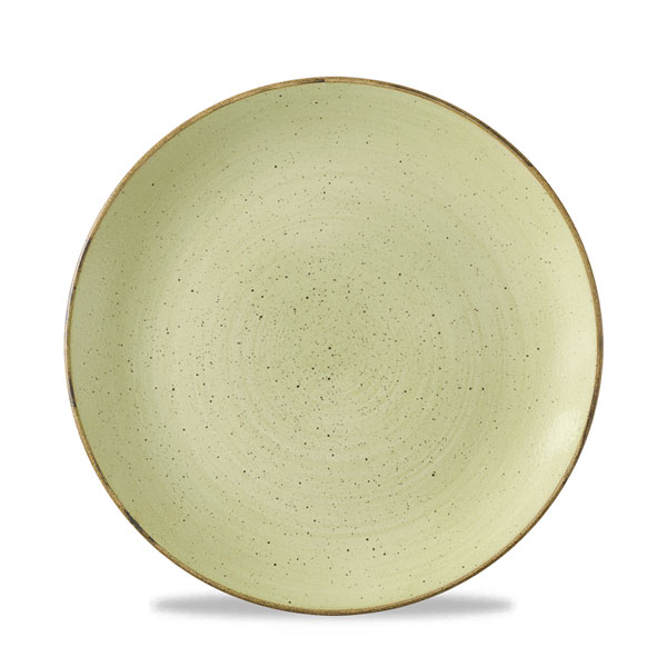 21.7cm Stonecast Raw Coupe Plate Green
