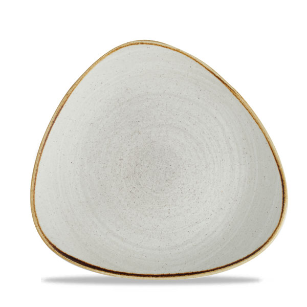 22.9cm Stonecast Raw Triangular Plate Grey