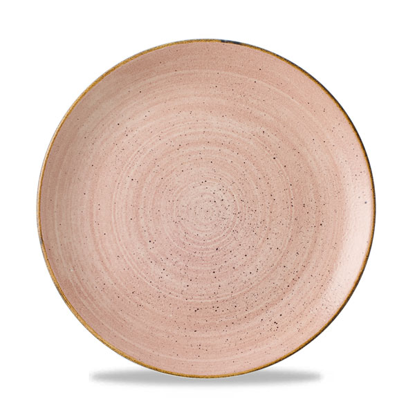 26cm Stonecast Raw Coupe Plate Terracotta