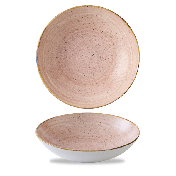18.2cm Stonecast Raw Coupe Bowl Terracotta