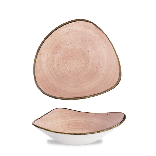23.5cm Stonecast Raw Triangular Bowl