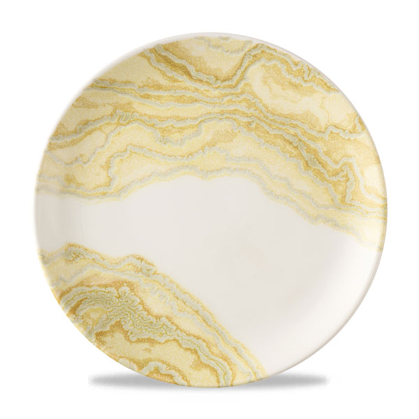 28.8cm Tide Coupe Plate Gold