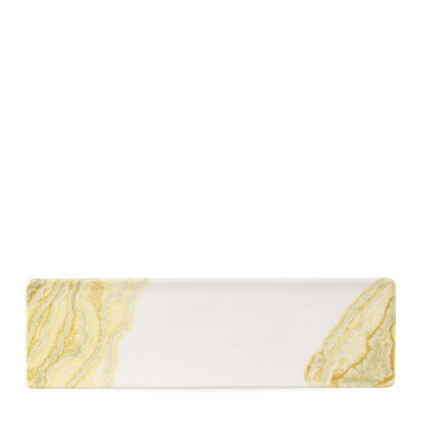 29.5x8.8cm Tide Rectangular Plate Gold