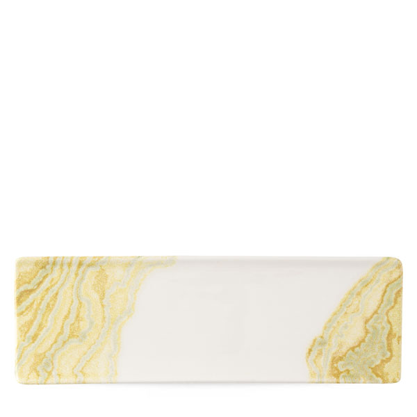 32.3x10.5cm Tide Rectangular Plate Gold