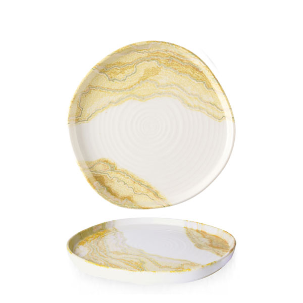 21cm Tide Organic Walled Plate Gold