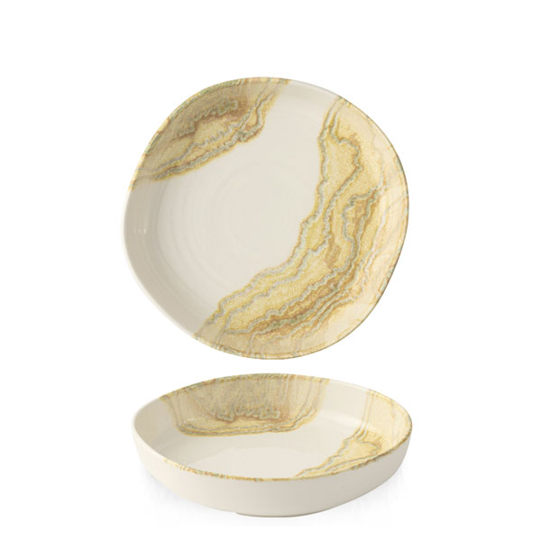 23cm Tide Organic Walled Bowl Gold