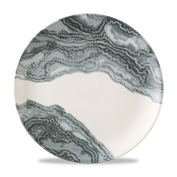 28.8cm Tide Coupe Plate Black