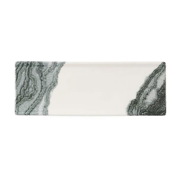 24.7x8.8cm Tide Rectangular Plate Black