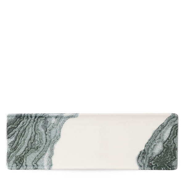32.3x10.5cm Tide Rectangular Plate Black