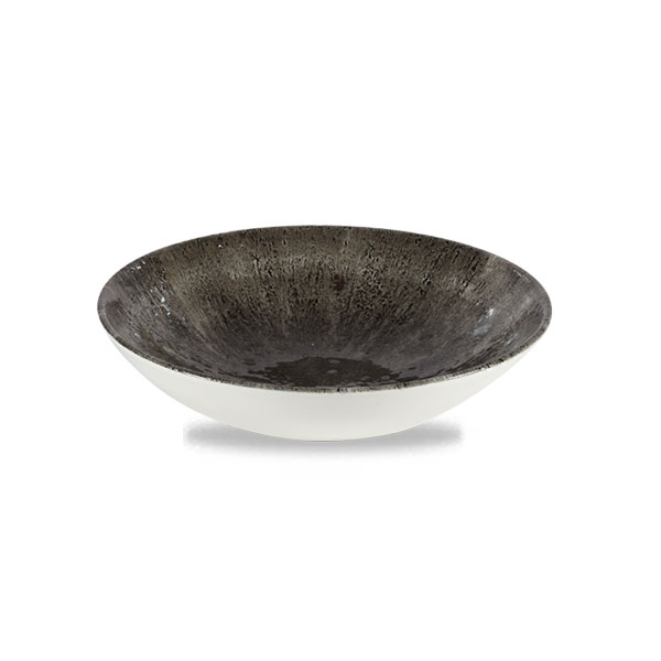 24.8cm Stone Coupe Bowl Quartz Black