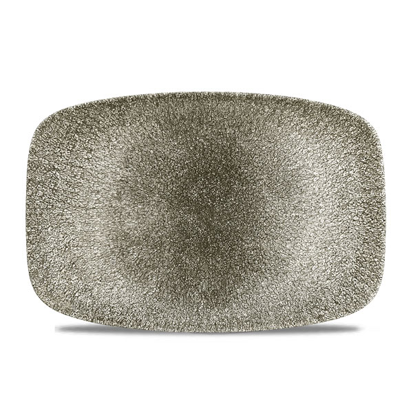 30x19.9cm Raku Chefs Oblong Plate Quartz
