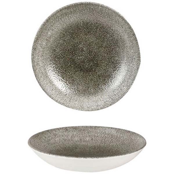 18.2cm Raku Coupe Bowl Quartz Black