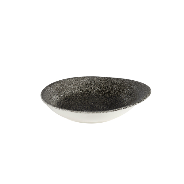 18.5x16.8cm Raku Round Dish Quartz