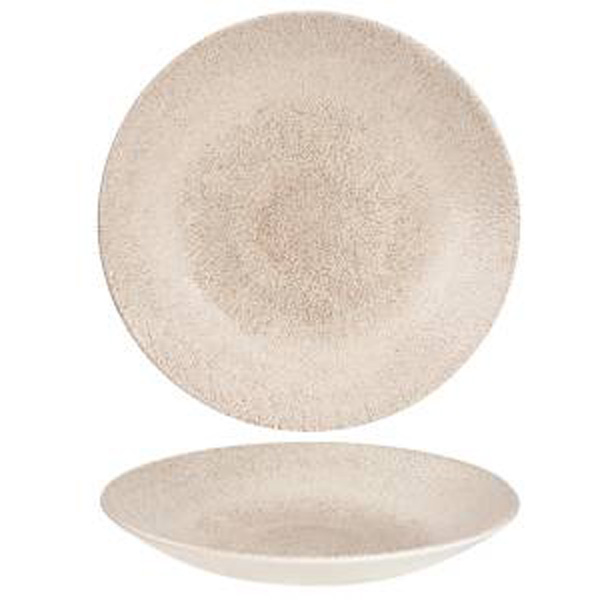 25.5cm Raku Deep Coupe Plate Agate Grey