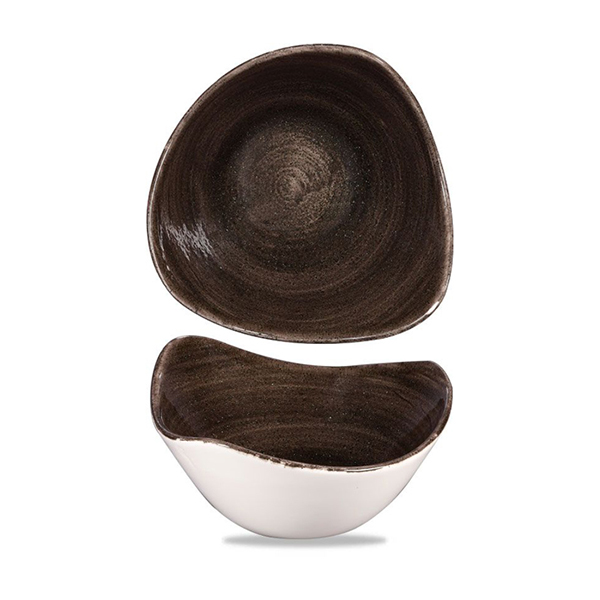 15.3cm Stonecast Patina Triangle Bowl