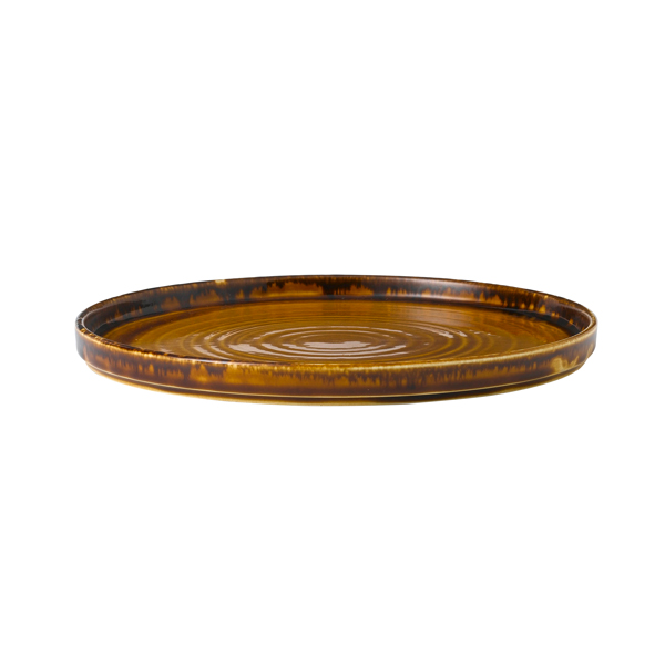 26cm Harvest Walled Plate Brown