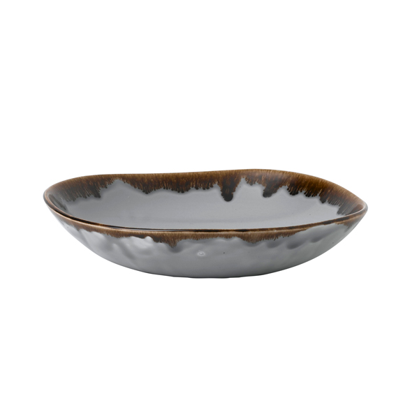 25.3cm Harvest Trace Organic Bowl Grey
