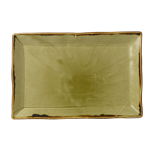 34.5x23.3cm Harvest Rectangular Tray Green