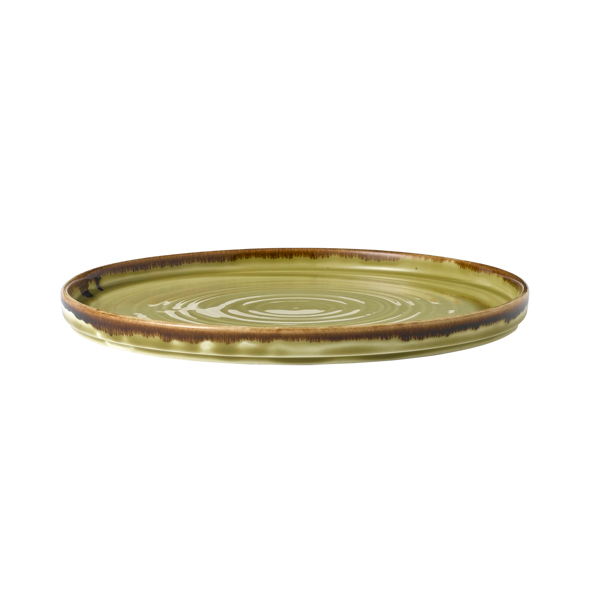 26cm Harvest Walled Plate Green