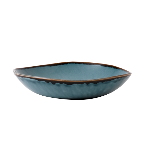 25.3cm Harvest Trace Organic Bowl Blue