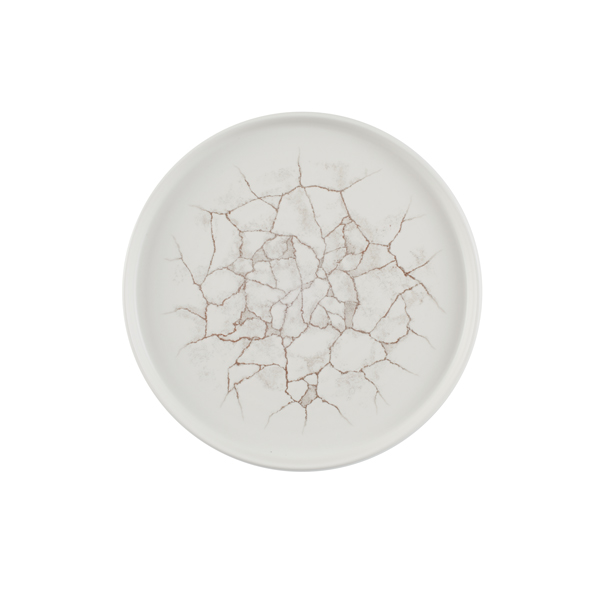 26cm Kintsugi Chefs Walled Plate Agate
