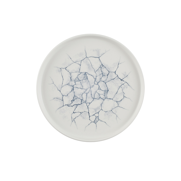 26cm Kintsugi Chefs Walled Plate Pearl