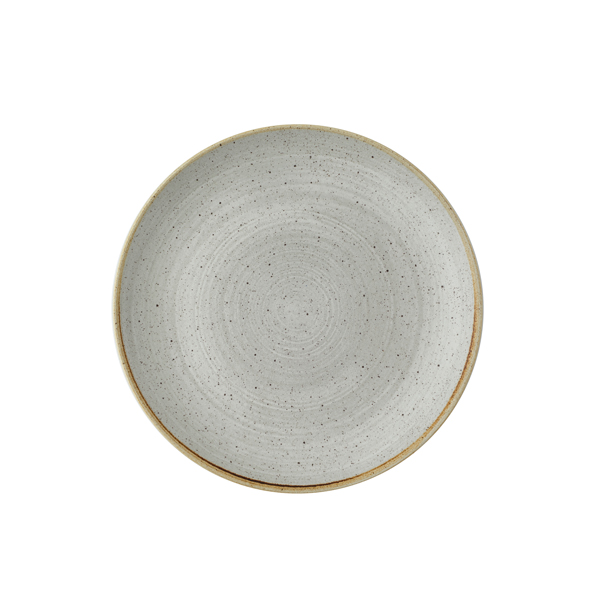 28.8cm Stonecast Raw Coupe Plate Grey