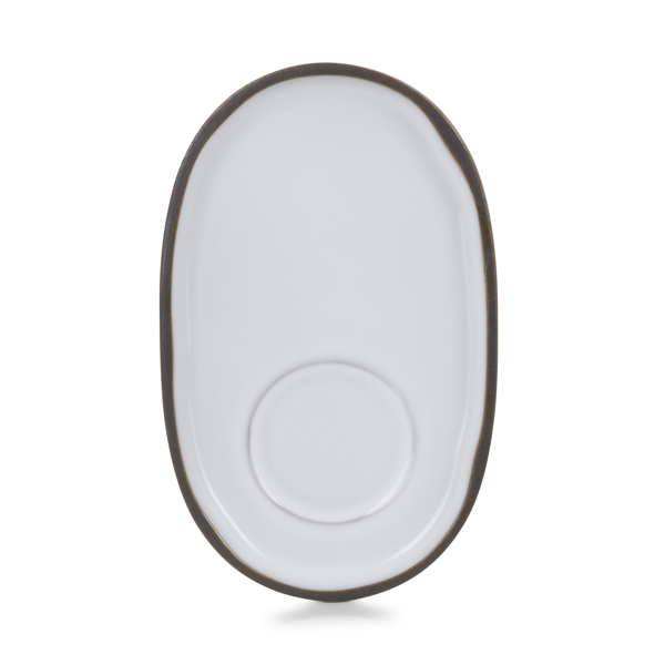 13.5x8.3cm Caractere Saucer Cumulus White
