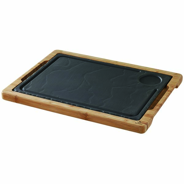 33x24cm Basalt Steak Plate Black