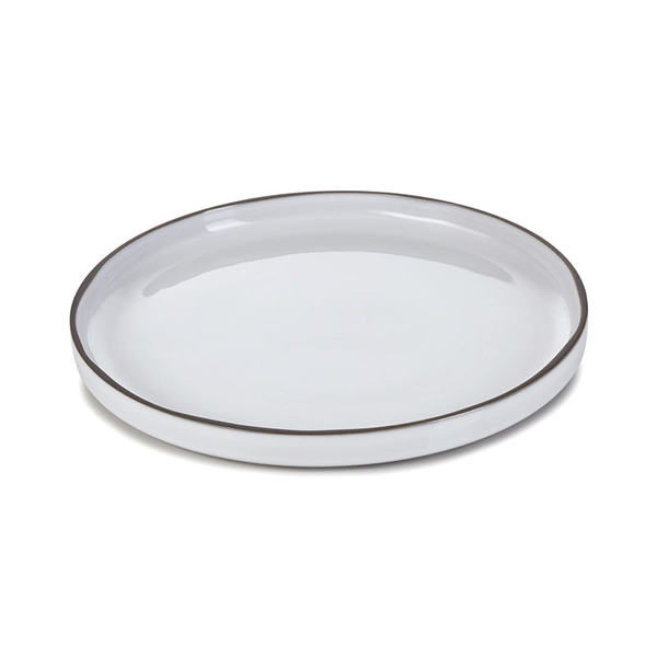 26cm Caractere Plate Cumulus White