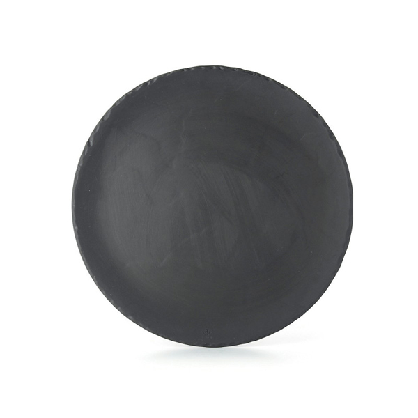 32cm Basalt Round Plate Black