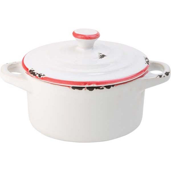 10.5cm Avebury Casserole White/Red