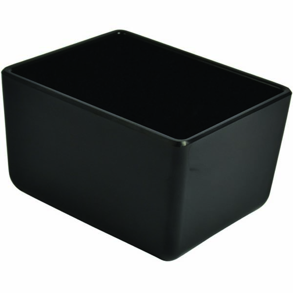 162x130x100mm Melamine Chunky Crock Black