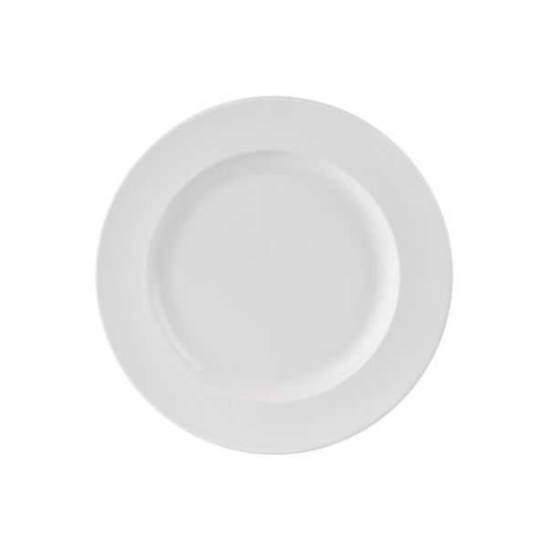 23cm Simply Rimmed Plate White