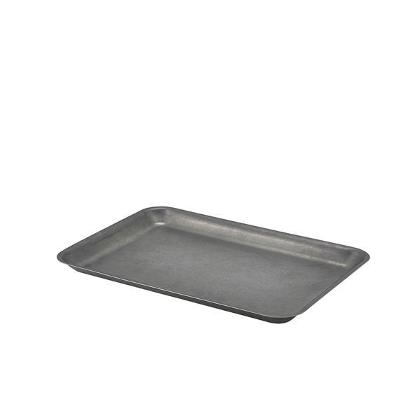 31.5x21.5x2cm Genware Vintage Steel Tray