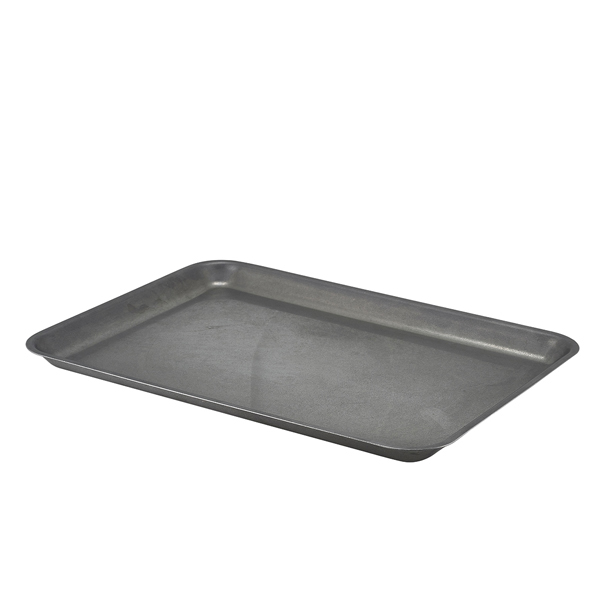 37x26.5x2cm Genware Vintage Steel Tray