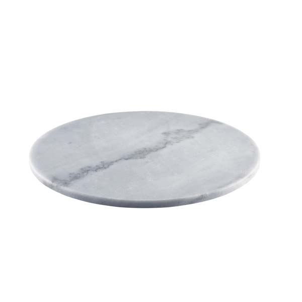 33cm Round Marble Platter Grey