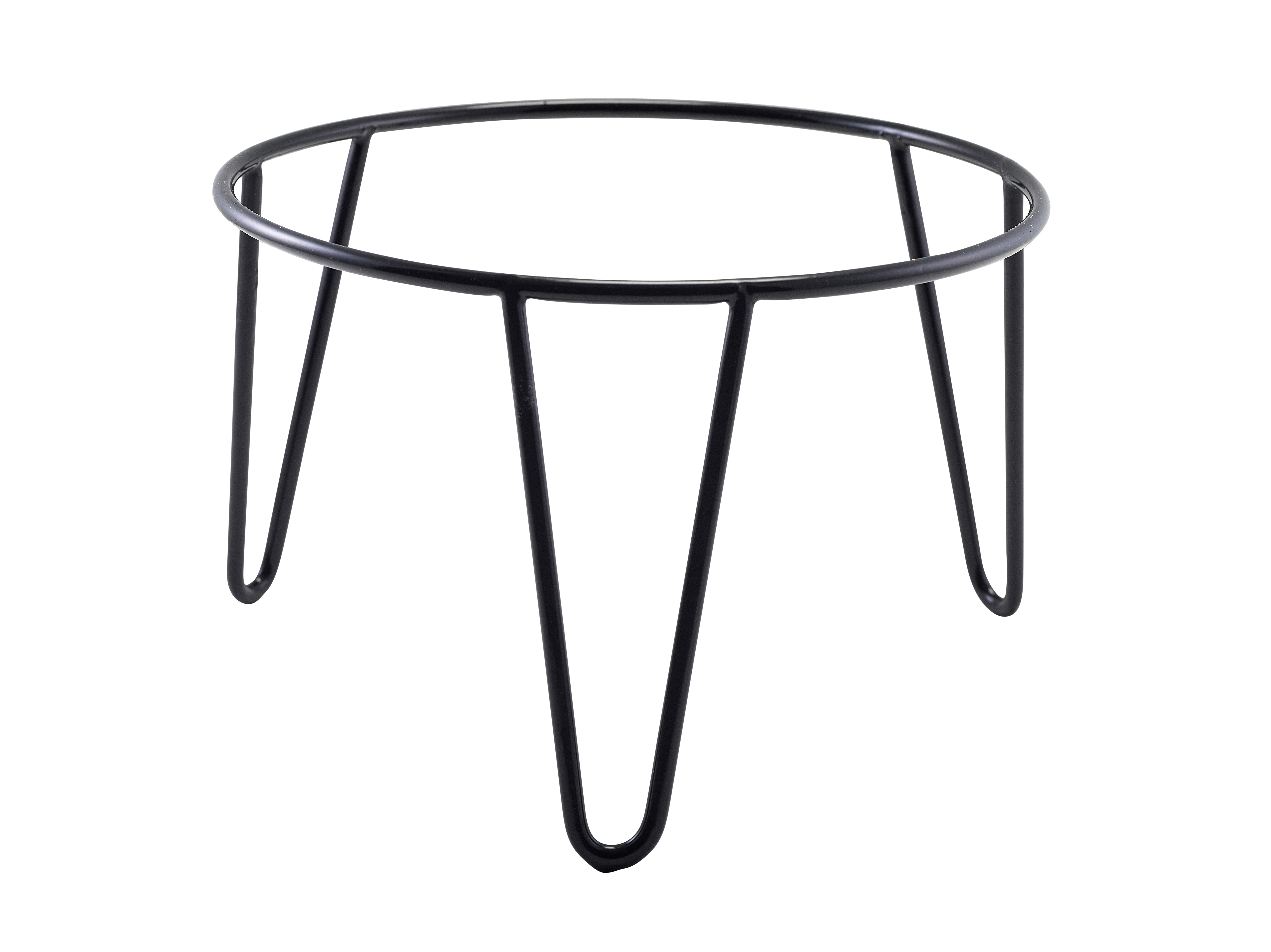 15cm Genware Anti-Slip Hairpin Riser Black