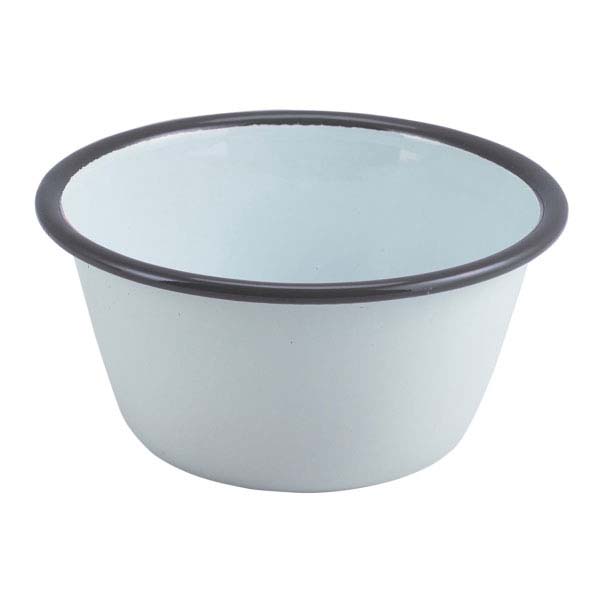 17.5oz Enamel Round Deep Pie Dish White
