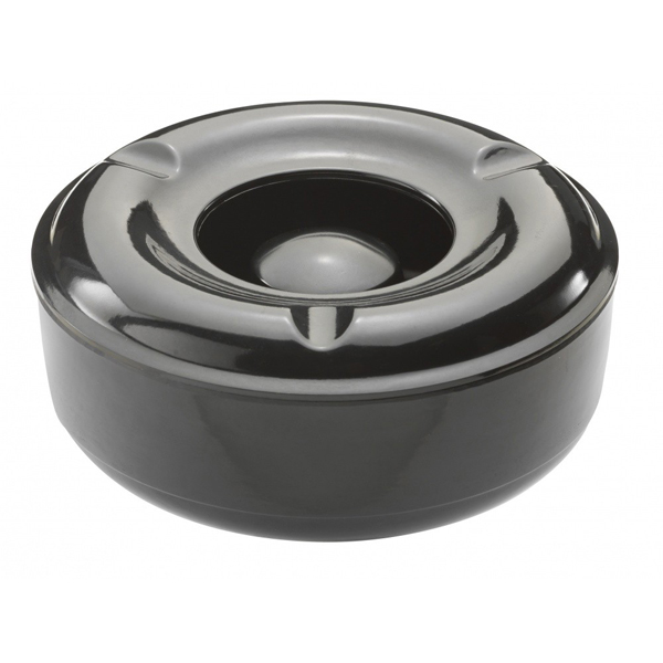 14.5cm Windproof Ashtray Black