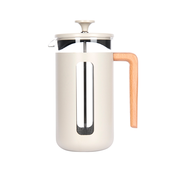 8 Cup Pisa Cafetiere Latte Wood Handle