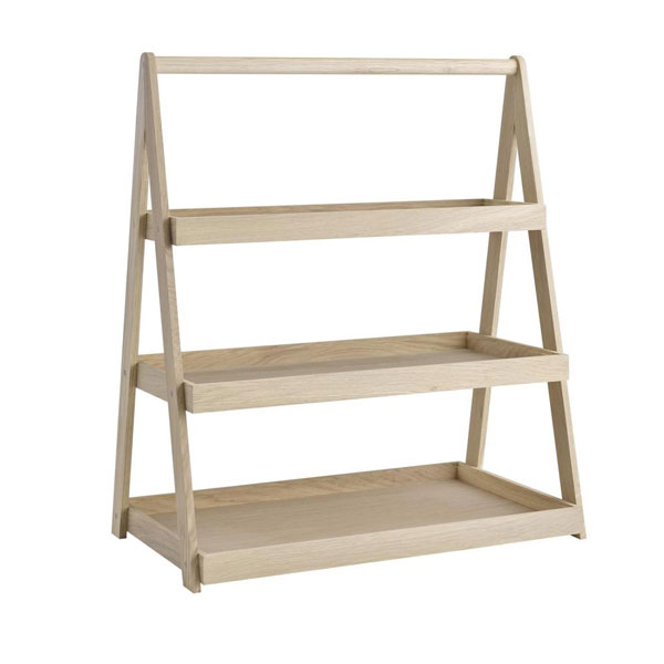 Aps Valo 3-Tier Tray Oak Wood