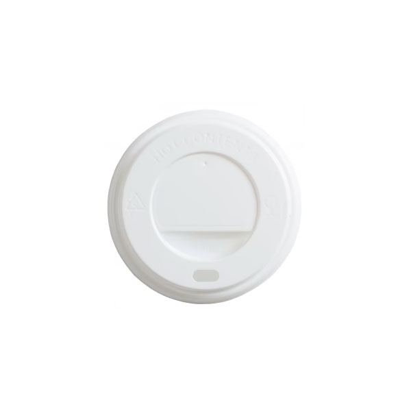 Domed Sip-Thru Lid Fits 8oz Cups White