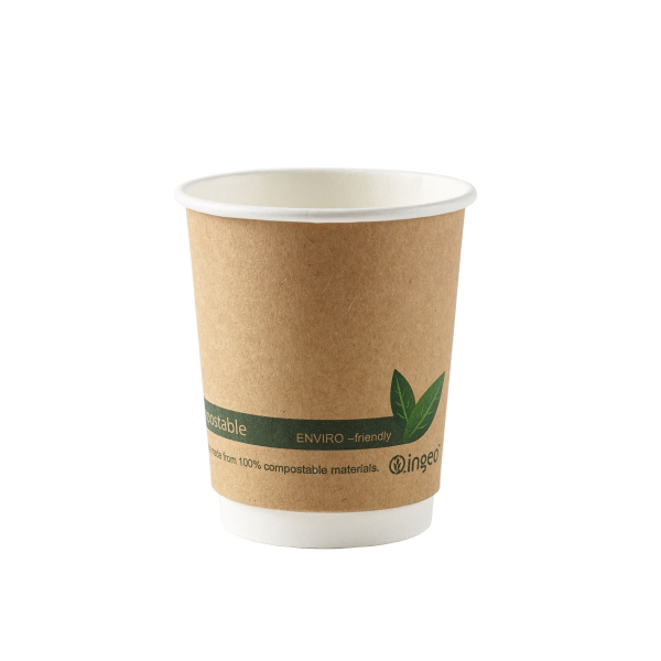 8oz Biopak Pla Lined Paperboard Green