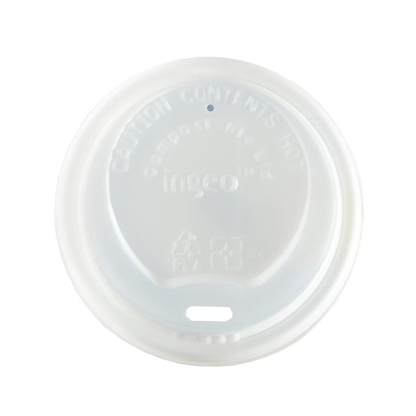 Biopak Pla Lid For 4oz Hot Cup White