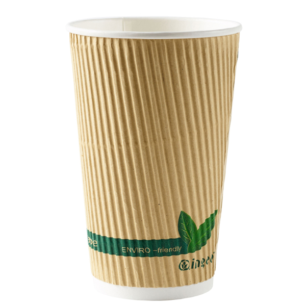 16oz Biopak Pla Lined Paperboard Ripple