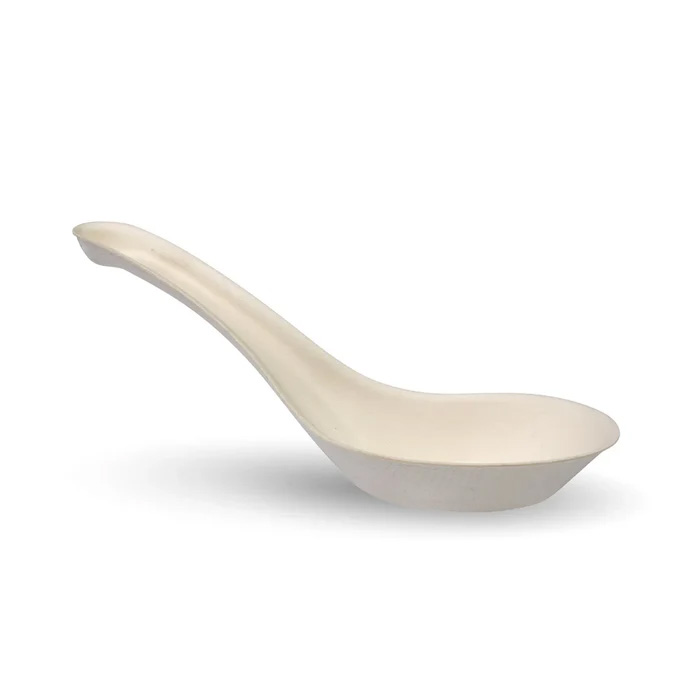 14cm Biopak Bagasse Chinese Soup Spoon